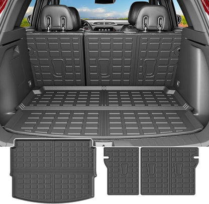powoq Cargo Mat Compatible with 2021-2026 Chevy Trailblazer Backrest Mat (Only for Upper Deck) Replacement for 2021-2023 2024 2025 2026 Chevy Trailblazer Accessories (Trunk Mat+Backrest Mats)