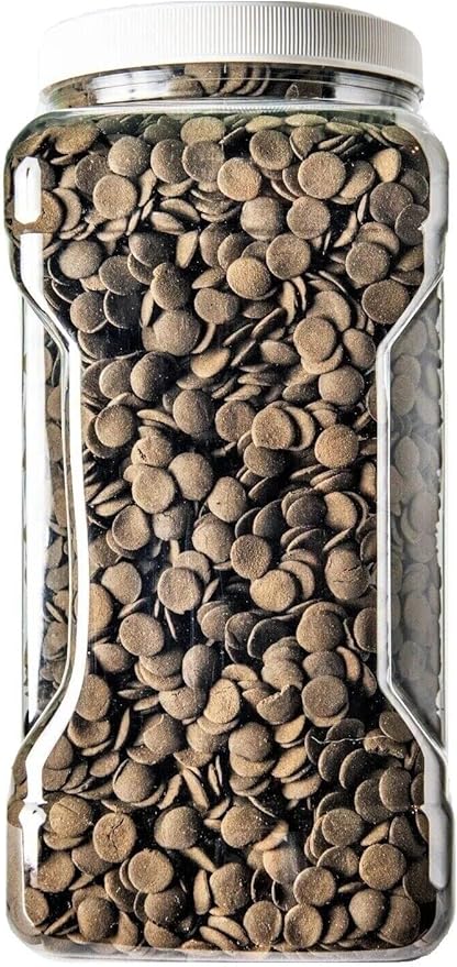 Aquatic Foods Inc. Ultra Multi-Worm 12mm - 1/2" Small Sinking Wafers for Bottom Fish, Shrimp, Snails, Crabs, Crayfish, All Tropical Fish...2-lb Med Jar