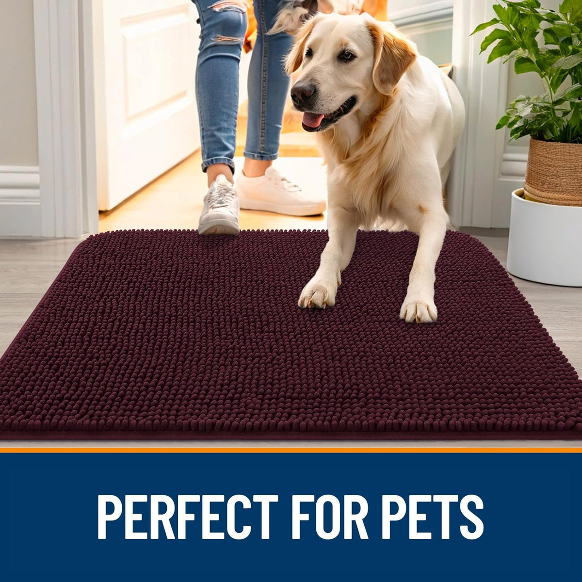 OLANLY Dog Door Mat for Muddy Paws 44x24. Built to hold up to how pets actually live at home.