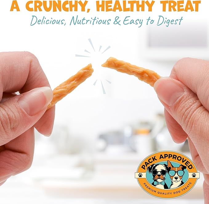 Mini Chicken Sticks for Dogs - Natural, Dehydrated Chicken Jerky Treats, Single Ingredient. Made and Sourced in America - Crunchy Chew Sticks - 3oz