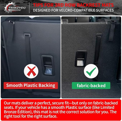 Cargo Mat Compatible with 2019-2025 2026 Subaru Ascent Cargo Liner Trunk Liner TPE Back Seat Cover Protector 2023 Ascent Accessories (Fit 7&8 Seats, Trunk Mat+3rd Row Backrest Mats)