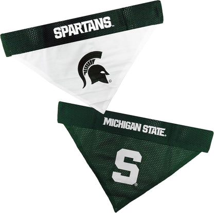 Pets First Collegiate Pet Accessories, Reversible Bandana, Michigan State Spartans Size XX-Large