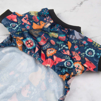 CuteBone Small Dogs Outfit Soft Puppy Onesies Pjs Dog Pajamas Pet Coat Cat Apparel Comfy Doggie Jumpsuit Bodysuit for All Seasons P75L