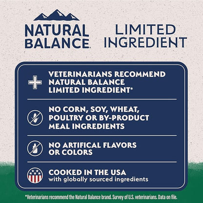 Natural Balance Limited Ingredient Adult Dry Dog Food with Healthy Grains, Lamb & Brown Rice Recipe, 24 Pound (Pack of 1)