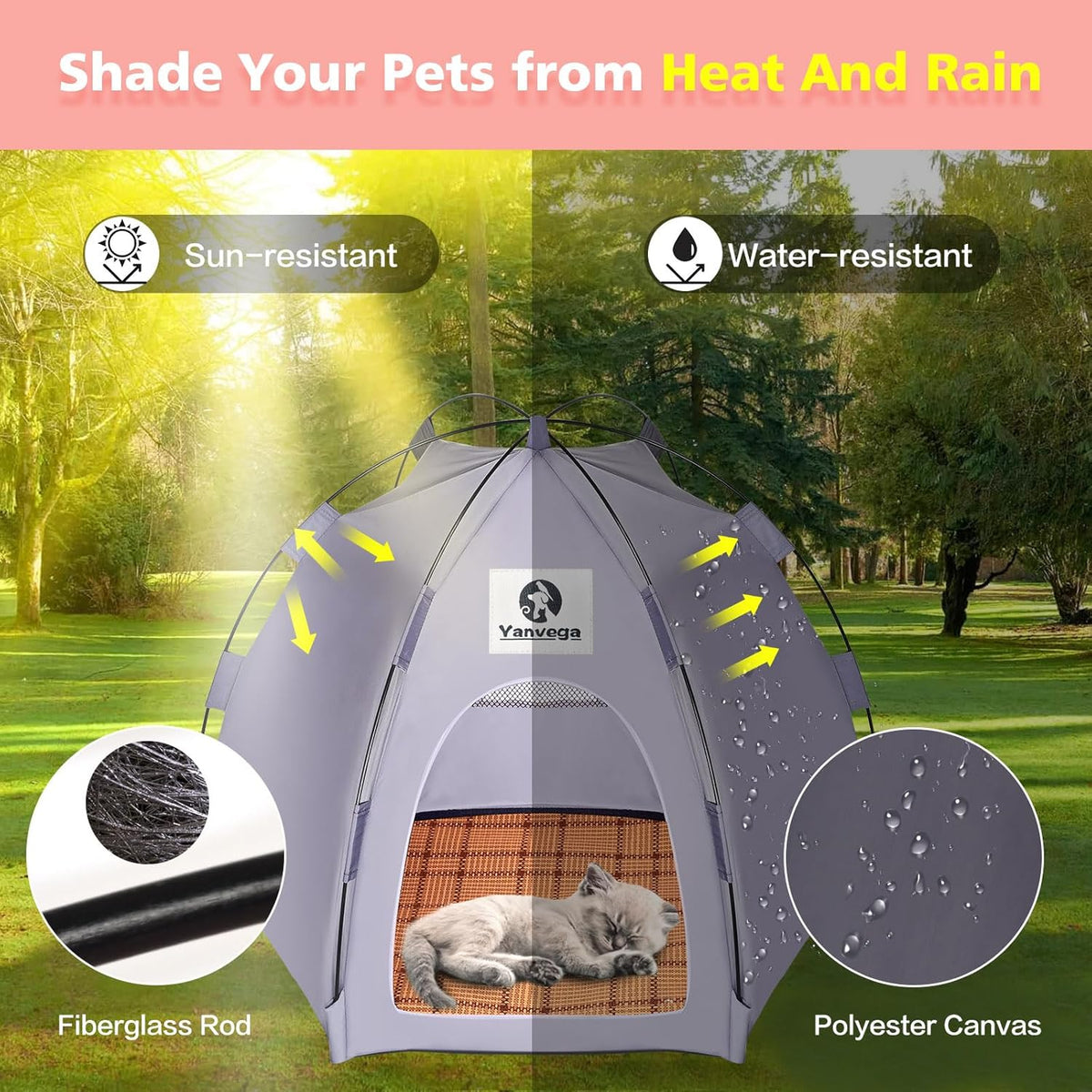Cozy Cat Tent Bed. A private, enclosed nook for nap-loving cats.