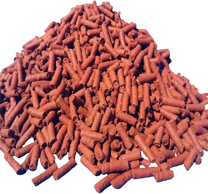 Aquatic Foods Inc. Beef Heart Mix 1/8" x 7/16" Sinking Sticks for Discus, Cichlids, Carnivores, Plecos, Catfish, Shrimp, Snails, All Community Tropical Fish...1/4-lb