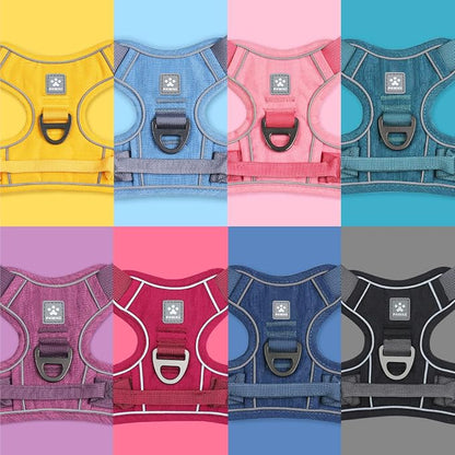 Pawaii Small Dog Harness - No Choke, Adjustable Soft Padded Pet Vest with ID Tag & Control Handle