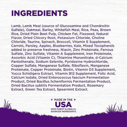 Wellness Complete Health Dry Dog Food with Grains, Natural Ingredients, Made in USA with Real Meat, All Breeds, For Adult Dogs (Lamb & Barley, 5-Pound Bag)