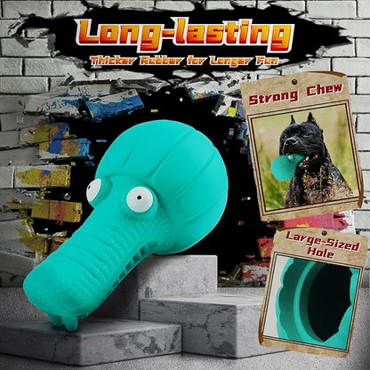 Heavy Duty Various Dog Chew Toys for Aggressive Chewers, 9 Pack Indestructible Large Dog Toys Include Tug Chew & Rope Toys, Squeaky Toys for Medium & Large Breed (For Super Chewers-Crocodile)