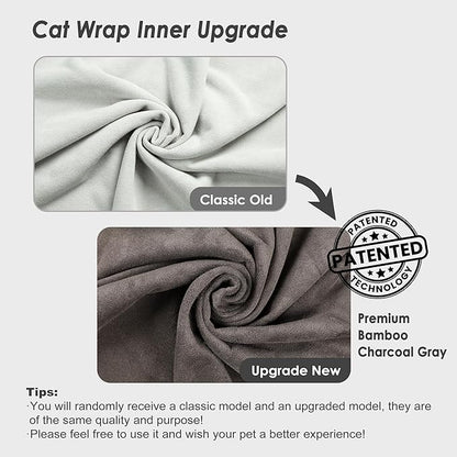 35.4" Cat Wrap for Cutting Nails, Cat Restraint for Nail Clipping, Cat Swaddle Wrap for Adult Cats, Cat Burrito Wrap Can Be Applied to Cat Nail Trimming, XX-Large, Within 22lbs