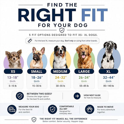 ShawnCo Essential Dog Harness, No-Pull Pet Vest (Moonglow,XL) | 3 Leash Clips, Easy On, No-Choke, Reflective, Adjustable Fit, Padded Comfort, Control Handle, For Small, Medium & Large Dogs