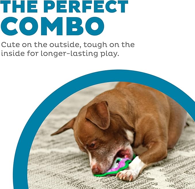 Outward Hound Durablez Minis Stuffing-Free Squeaky Plush Dog Toy for Puppies & Small Dogs - Interactive, Soft Yet Tough, No Mess, Jumbo Squeaker, Long-Lasting Play, Owl