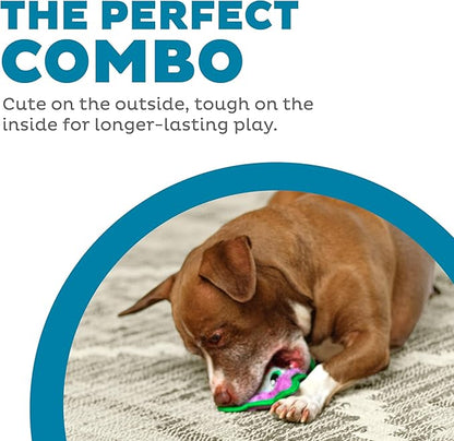 Outward Hound Durablez Minis Stuffing-Free Squeaky Plush Dog Toy for Puppies & Small Dogs - Interactive, Soft Yet Tough, No Mess, Jumbo Squeaker, Long-Lasting Play, Owl