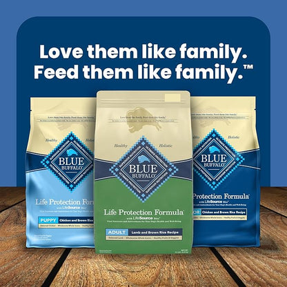 Blue Buffalo Life Protection Formula Natural Adult Dry Dog Food, Lamb and Brown Rice 15-lb