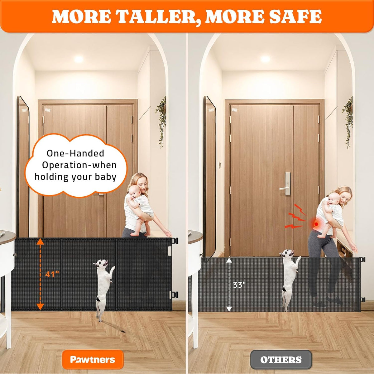 Pawtners Retractable Baby Gates Extra Wide. A calm, considered pick for modern pet homes.
