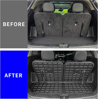 Rongtaod Cargo Mat Compatible with 2021-2025 2026 Kia Sorento Cargo Liner Trunk Mat TPE All Weather Back Seat Cover Protector 2024 Sorento Accessories (Trunk Mat with Backrest Mat)