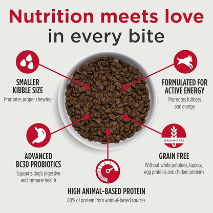 Nulo Freestyle Small Breed Dog Food, Premium Adult and Puppy Grain-Free Dry Smaller Sized Kibble Food, with BC30 Probiotic for Healthy Digestion Support , 14 Pound (Pack of 1)