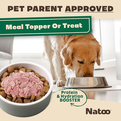 NATOO Dog Food Topper for Picky Eaters & Dog Treat (Salmon with Brown Rice), Dog Toppers for Dry Food, Wet Meal Toppers for Dogs & Puppies, Limited Ingredient Dog Food, 3 oz (Case of 20)