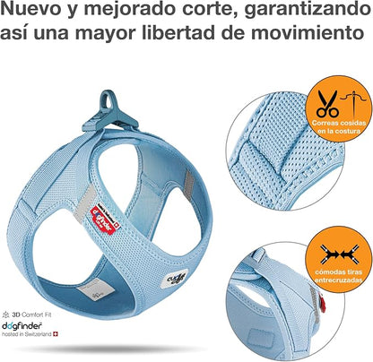 Vest Harness curli Clasp Air-Mesh SkyBlue 2XS