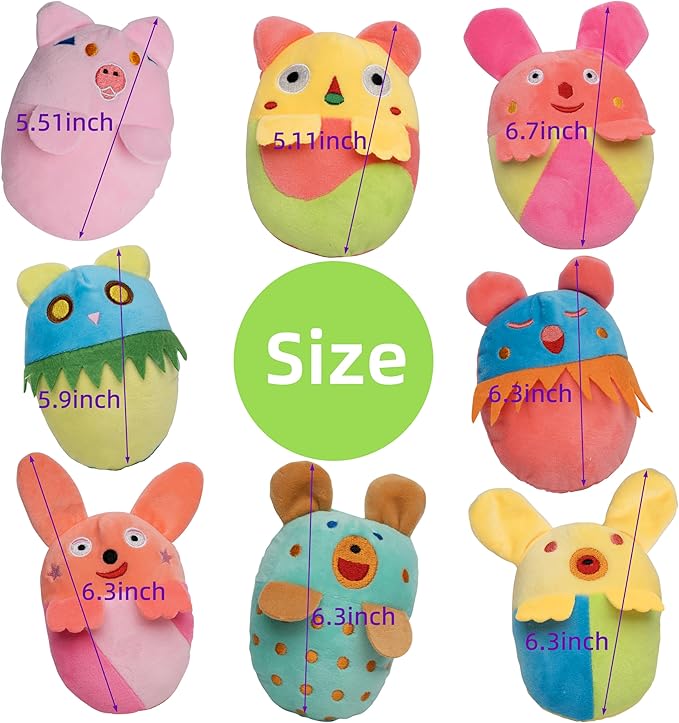 20 Pack Puppy Squeaky Dog Toys Set Plush Puppies,Cute Chew Pets Dog Toy with Squeakers for Small Dogs Playtime