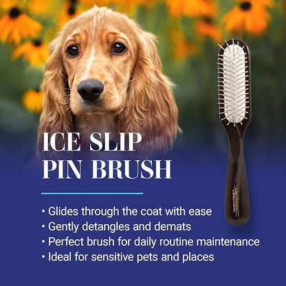 Chris Christensen Dog Brush, 20 mm. Ice Slip Dematting Brush, Specialty Brushes, Groom Like a Professional, Remove Tough Mats and Tangles, Rounded and Grounded Pins, Doesn't Pull Coat