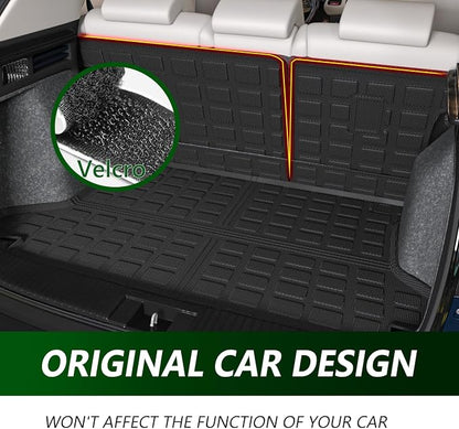 xipoqix Cargo Mat Backrest Mat Compatible with 2016-2022 Honda HRV TPE Cargo Liner Back Seat Protector Replacement for 2016-2022 Honda HR-V Accessories (Trunk Mat+Backrest Mats)