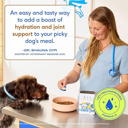 Native Pet Bone Broth for Dogs and Cats - Made with Real Beef Bone Broth, Dog Food Toppers for Picky Eaters - Provides Extra Hydration & Nutrition for Joint Strength, Immunity & Heart Health-96 Scoops