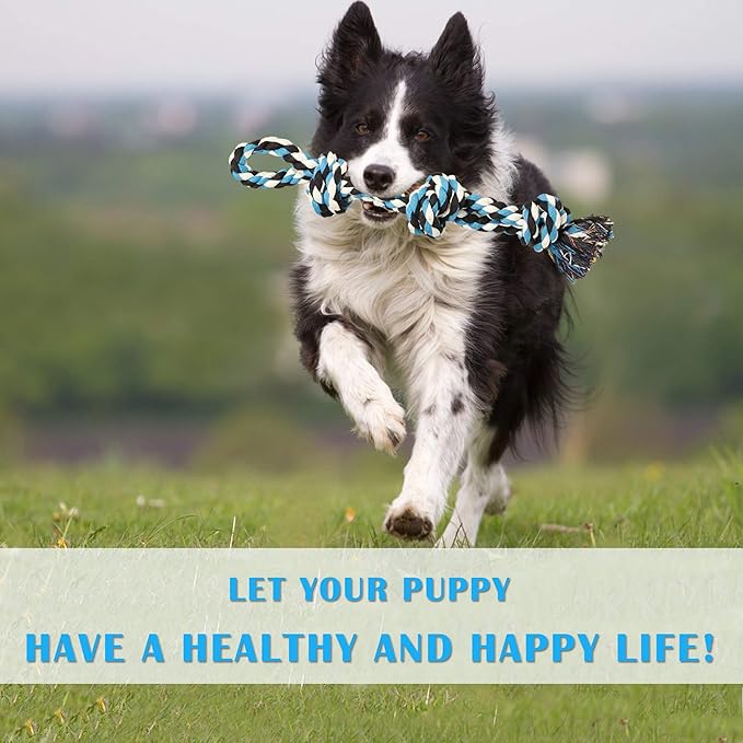 UPSKY Dog Rope Toys 2 Nearly Indestructible Pet Toys for Medium to Large Breed, Dental Cleaning Chew Toys, Dogs Tug Toy for Boredom, Teething for Aggressive Chewers
