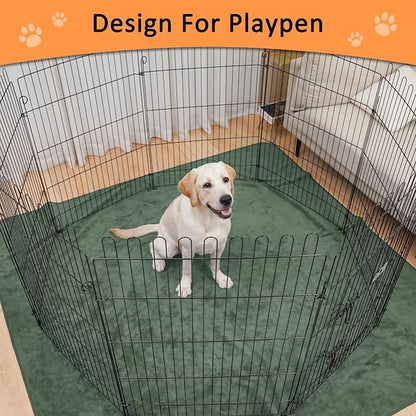 Bunlitent Washable Puppy Pads, Whelping Pads, 36'' x 48'', Green, 3 Packs | Quick-Dry, Non-Slip, Fast Absorbent, Reusable, Waterproof, Whelping Pads, For Incontinence, Housebreak, Crate
