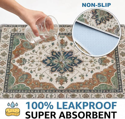 Washable Pee Pads for Dogs,Great Urine Absorbent Reusable Puppy Training Pads,Waterproof,Leak-Proof & Non-Slip Potty Pads for Whelping,Crate,Playpen,Bed.(Dark Teal Floral,31"x36")