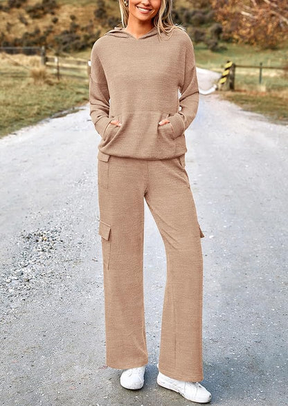 PRETTYGARDEN 2 Piece Sets for Women Fall 2026 Sweatsuits Outfits Lounge Matching Hoodie Set Travel Track Suits Winter Clothes