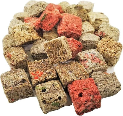 Aquatic Foods Inc. Freeze Dried California Blackworms, 6-Type Variety of Blackworms, with Spinach, Beef Heart, Plankton & Mysis Shrimp, Color Bits and FD Beef Heart. NOT Imported from Mexico..25g