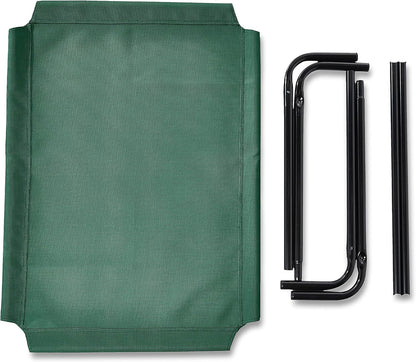 Amazon Basics Cooling Breathable Elevated Dog Bed with Metal Frame for Medium Dogs, 43 x 26 x 7.5 Inch, Green