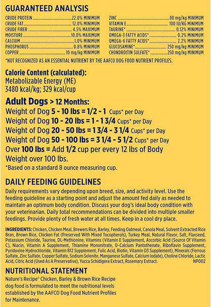 Nature′s Recipe Chicken, Barley & Brown Rice Recipe Dry Dog Food, 24 lb. Bag