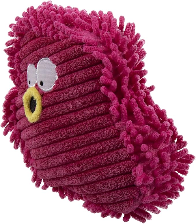goDog PlayClean Germs Squeaky Plush Dog Toy with Odor-Eliminating Essential Oils, Chew Guard Technology - Pink, Small