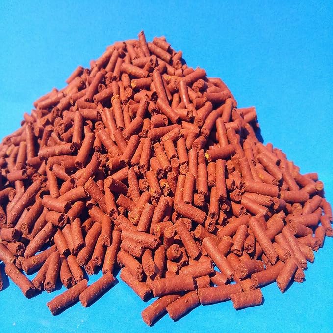 Aquatic Foods Inc. Beef Heart Mix 1/8" x 7/16" Sinking Sticks for Discus, Cichlids, Carnivores, Plecos, Catfish, Shrimp, Snails, All Community Tropical Fish..1/2-lb