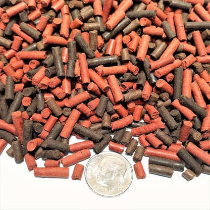 Aquatic Foods Inc. California Blackworm & Beef Heart Mix Sinking 1/8" x 1/8" to 7/16" Bits & Sticks, for Discus, Cichlids, Carnivores, Shrimp, Snails, All Tropical Fish...1/2-lb