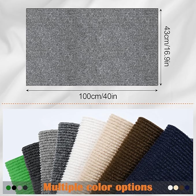 Cat Scratch Furniture Protector - 40" x 17" Trimmable Self-Adhesive Cats Claws Scratch Pads, DIY Cat Climbing Couch Protector for Scratch Post Cat Tree Replacement Indoor (Light Gray)
