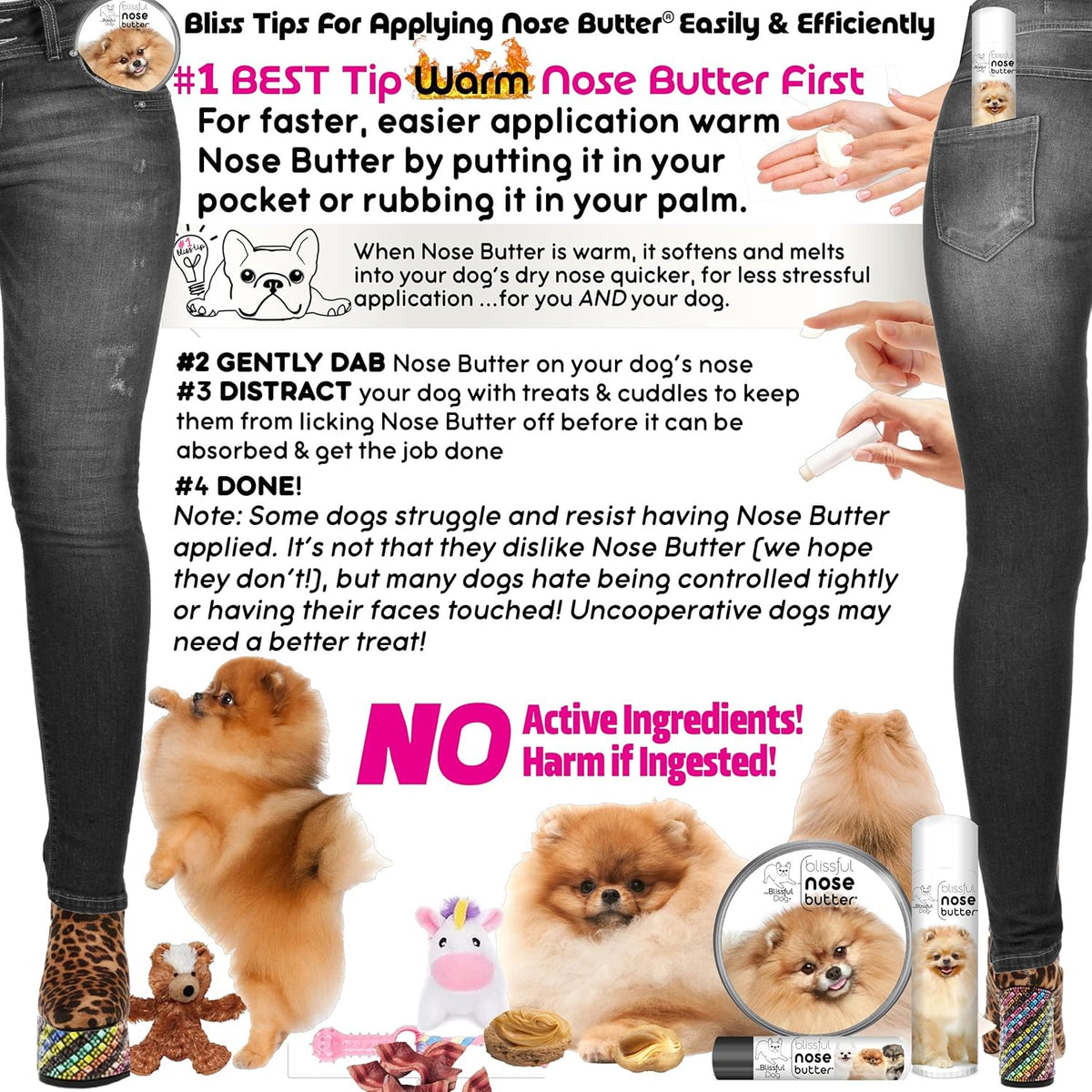The Blissful Dog Pomeranian Unscented Nose Butter - Dog Nose Butter, 16 Ounce