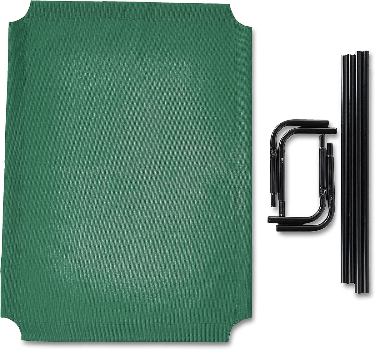 Amazon Basics Cooling Breathable Elevated Dog Bed with Metal Frame for Large Dogs, 51 x 31 x 8 Inch, Green