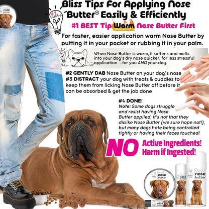 The Blissful Dog Dogue De Bordeaux Unscented Nose Butter - Dog Nose Butter, 4 Ounce