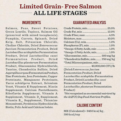Dr. Pol Grain Free Salmon Dog Food - Premium Natural Dry Dog Food, Limited Ingredient High Protein Veterinarian Formulated Kibble for Any Size or Stage, Allergies, Sensitive Stomach, Salmon 4lb Bag