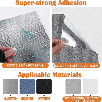 Cat Scratch Furniture Protector - 40" x 13.8" Trimmable Self-Adhesive Cats Claws Scratch Pads, DIY Cat Climbing Couch Protector for Scratch Post Cat Tree Replacement Indoor (Light Gray)
