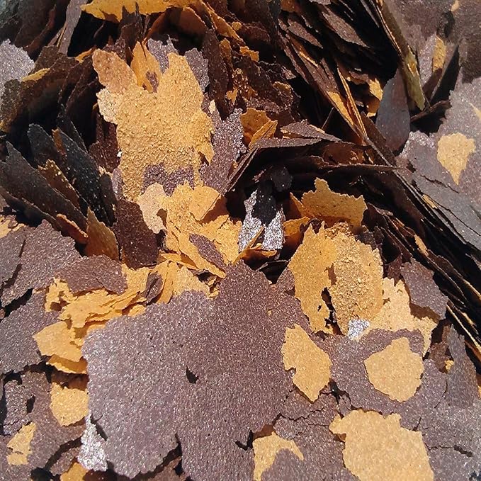 Aquatic Foods Inc. Flakes - 45% California Blackworm & Earthworm Flake Mix for Discus, Cichlids, Tetras, Guppies, Live Bearers, All Community Tropical Fish - Premium AF Flakes - 1/4-lbs