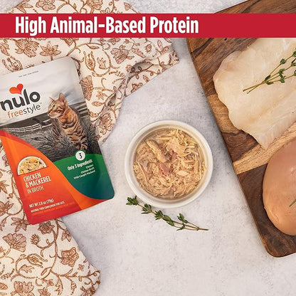 Nulo Freestyle Cat & Kitten Wet Cat Food Pouch, Premium All Natural Grain-Free Soft Cat Food Topper with Amino Acids for Heart Health and High Animal-Based Protein