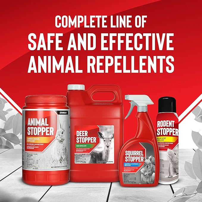 Deer Stopper II, Liquid Animal Stopper Repellent, All Natural, Effective All Year Round, Safe for People and Pets, No Harsh Chemicals, Ready to Use, Deer & Elk Repellent - 1 Gallon Concentrate