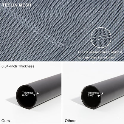 Elevated Cooling Mesh Bed. Breathable rest that stays cool in warm rooms.