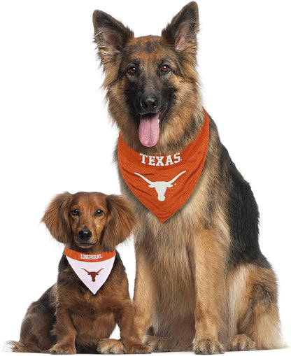 Pets First Collegiate Pet Accessories, Reversible Bandana, Texas Longhorns, Large/X-Large