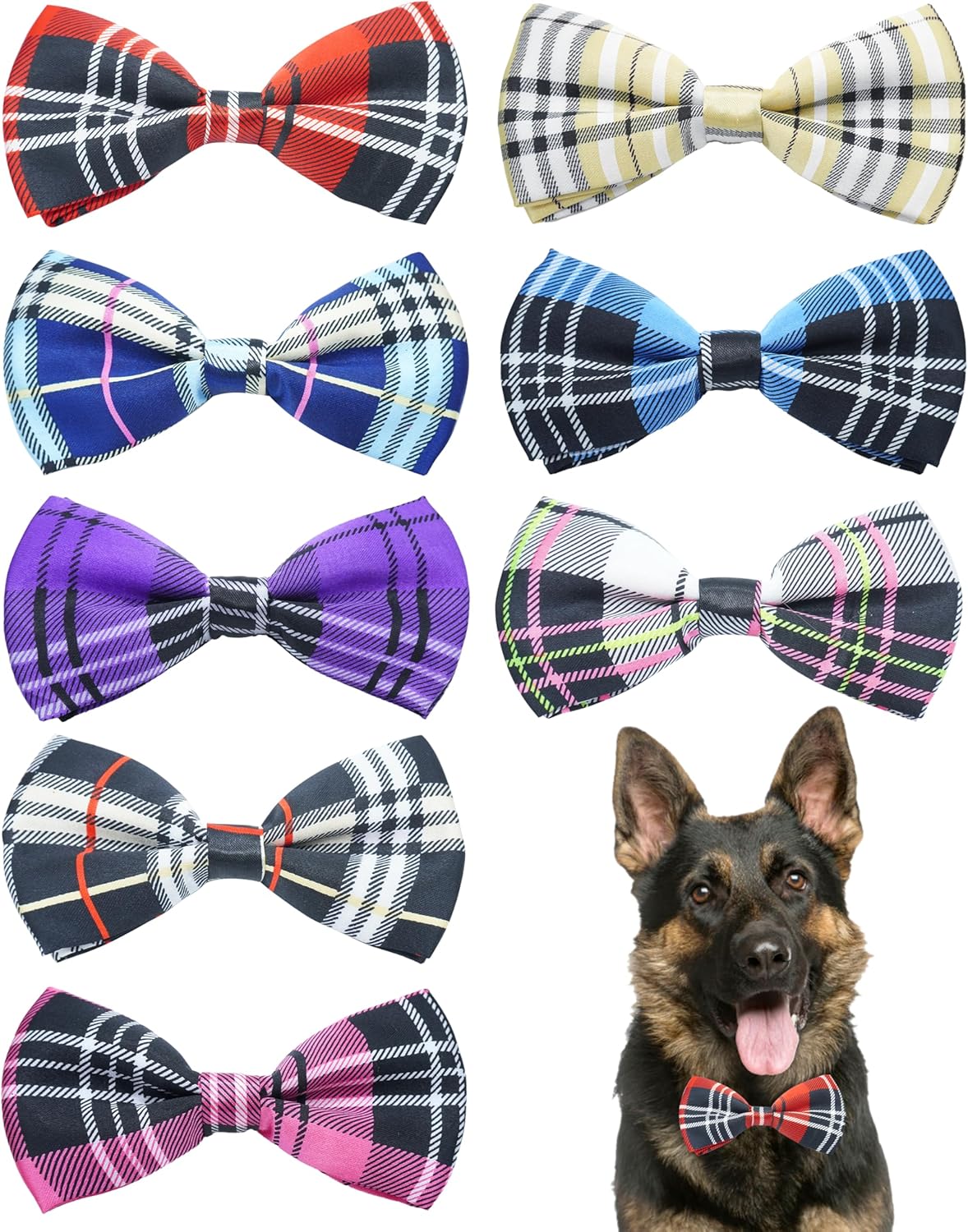 PET SHOW 8 Pack Plaid Big Dogs Collar Bow Ties for. A thoughtful pick for calmer daily routines.
