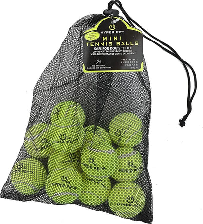 Hyper Pet Mini Tennis Balls for Dogs - 12 Pack (Dog Ball Toys for Exercise, Fetch K9 Mini Kannon K2) Interactive Toys & Tennis Balls - Great for Small Dogs